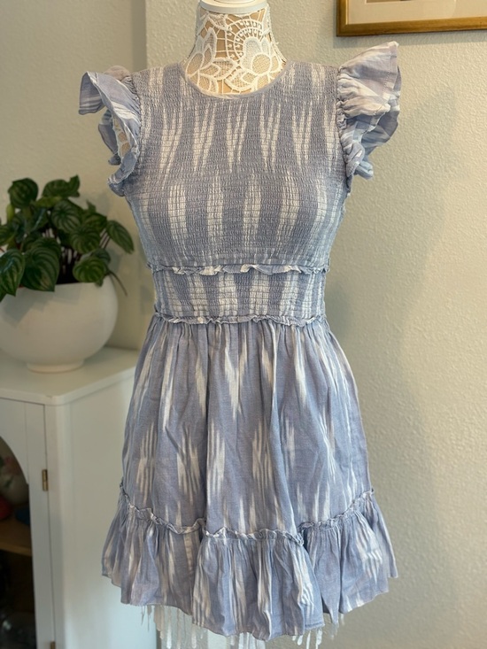 SAYLOR Dresses & Skirts - SAYLOR Smocked Ruffle Mini Dress with Flutter Sleeves